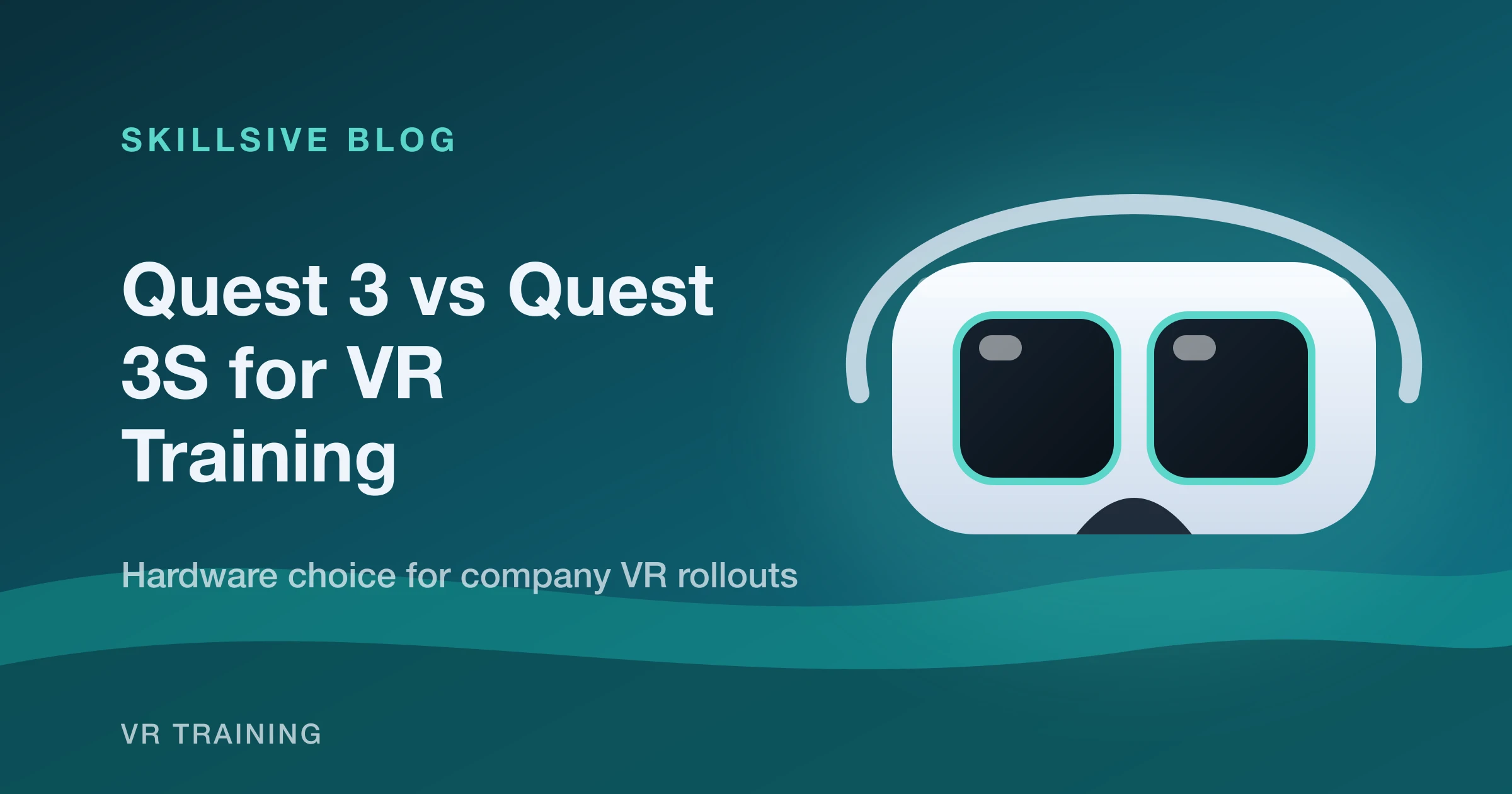 Meta Quest 3 and Quest 3S comparison board for company VR training