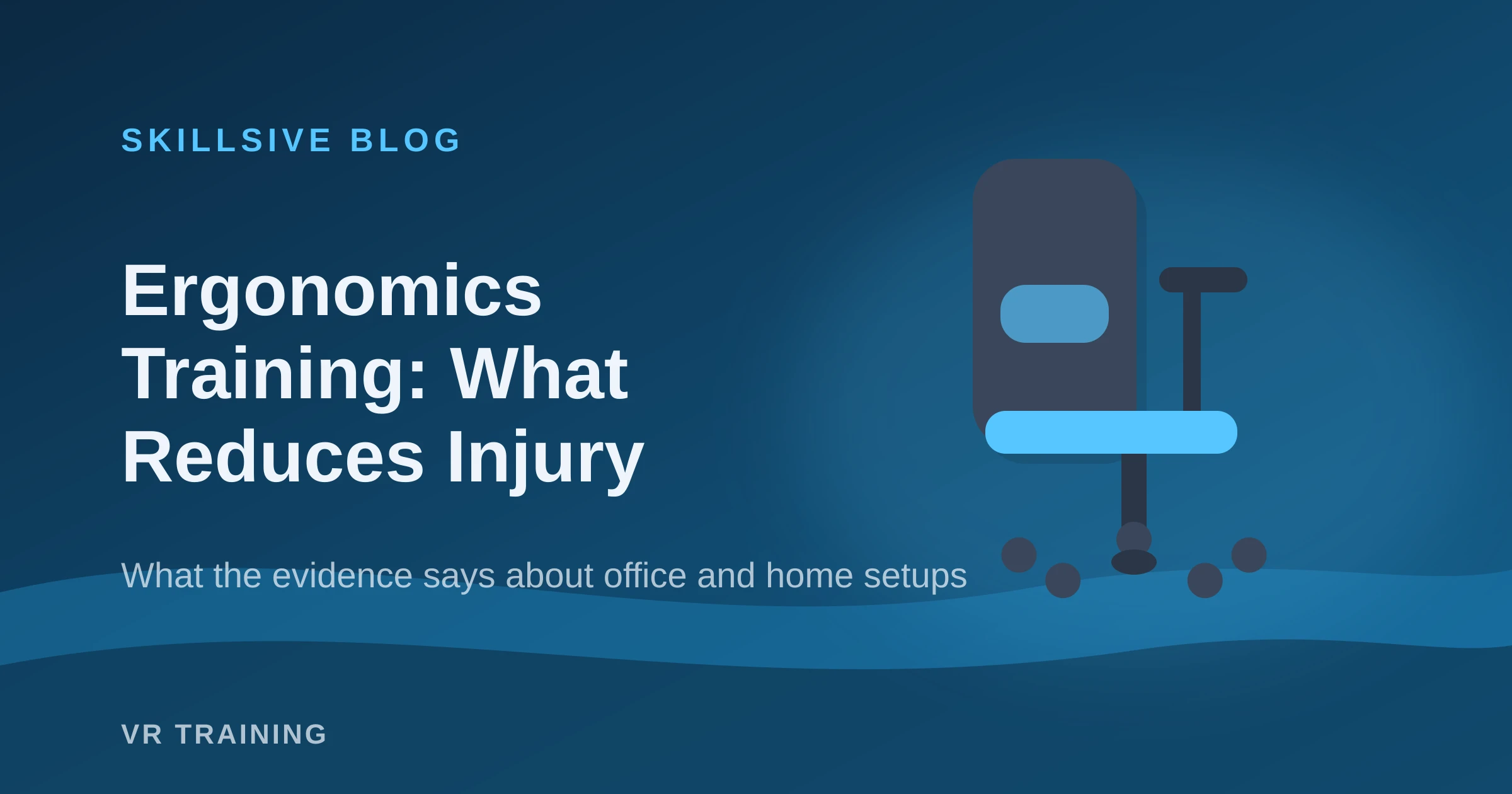 An ergonomic office chair, representing workstation ergonomics training for office and home workers