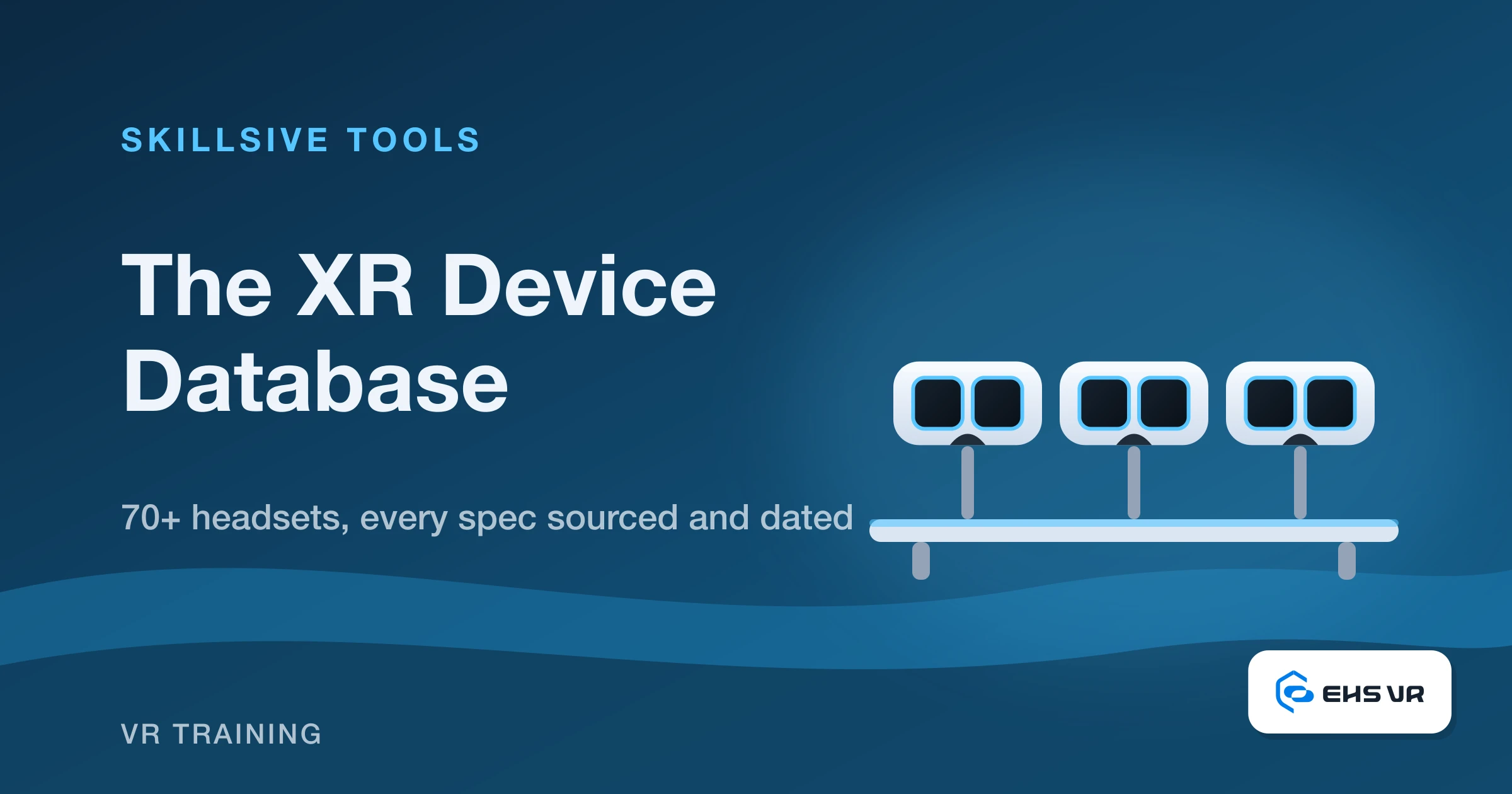 Cover for the free XR device database by Skillsive