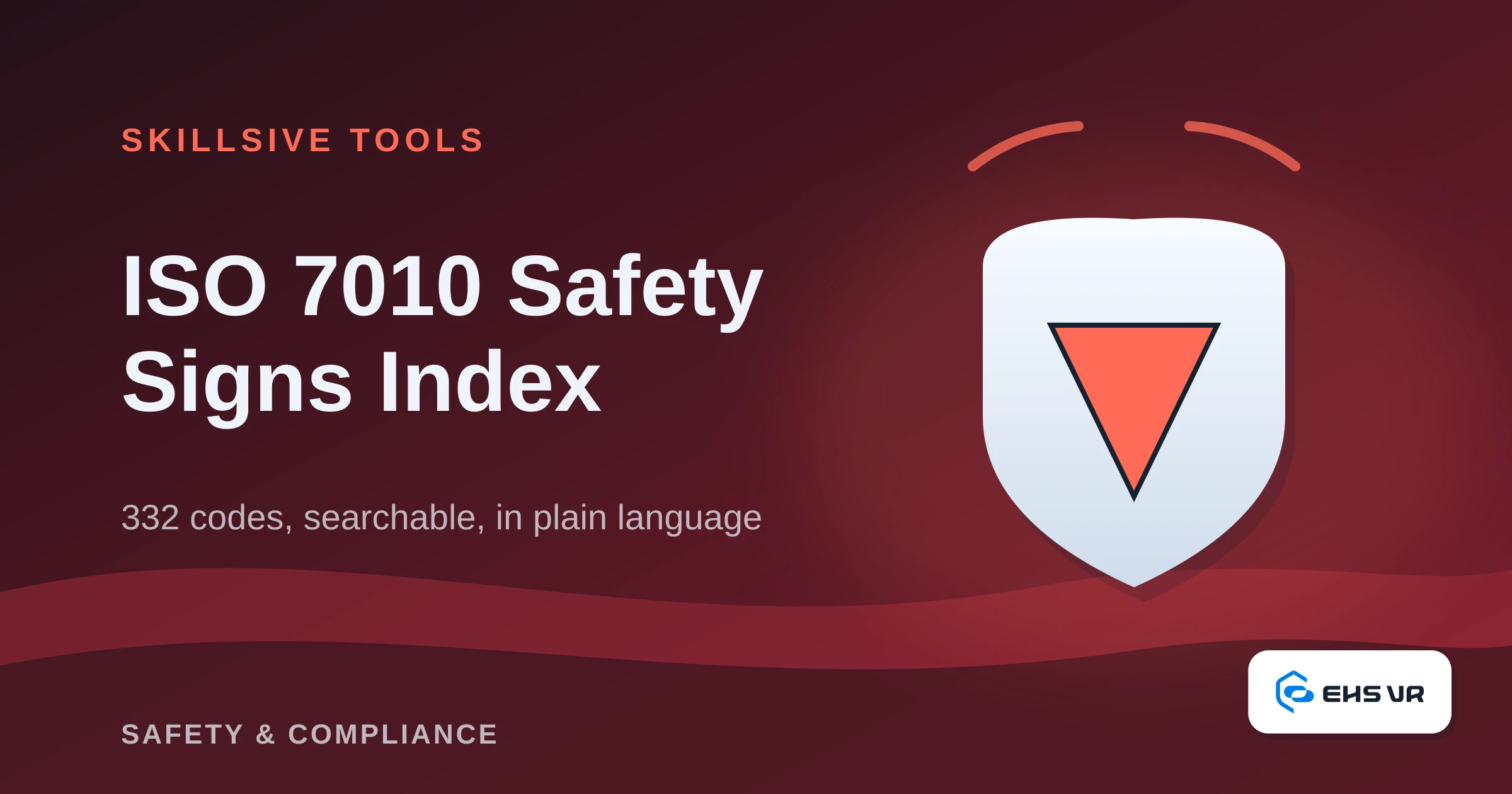 Cover for the free ISO 7010 safety signs index by Skillsive