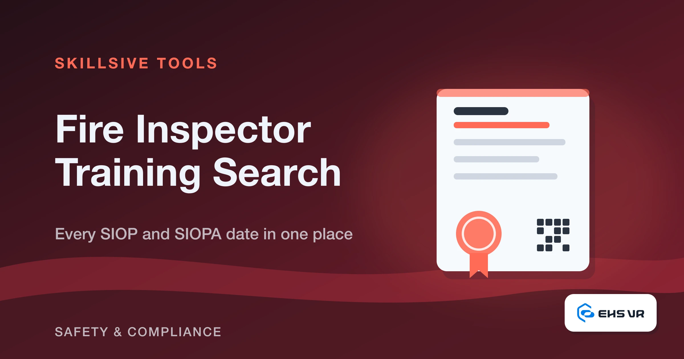 Cover for the free Polish fire inspector training search by Skillsive
