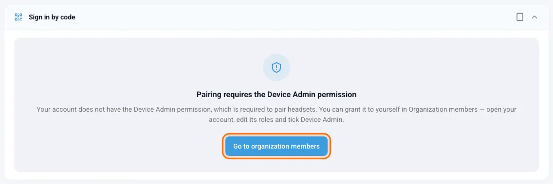 Notice that pairing requires the Device Admin permission
