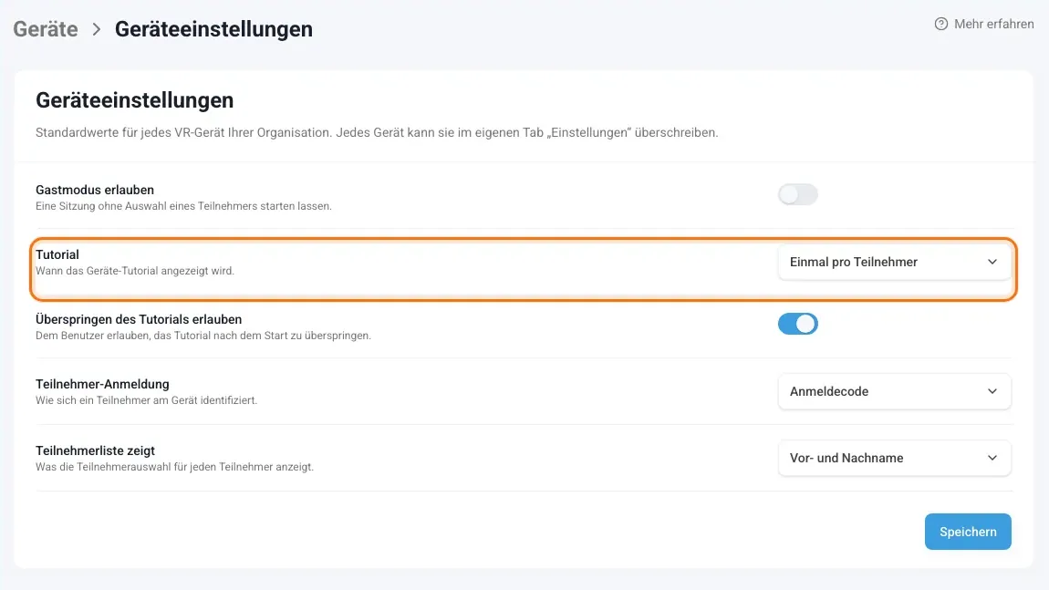 Geräteeinstellungen für die gesamte Organisation